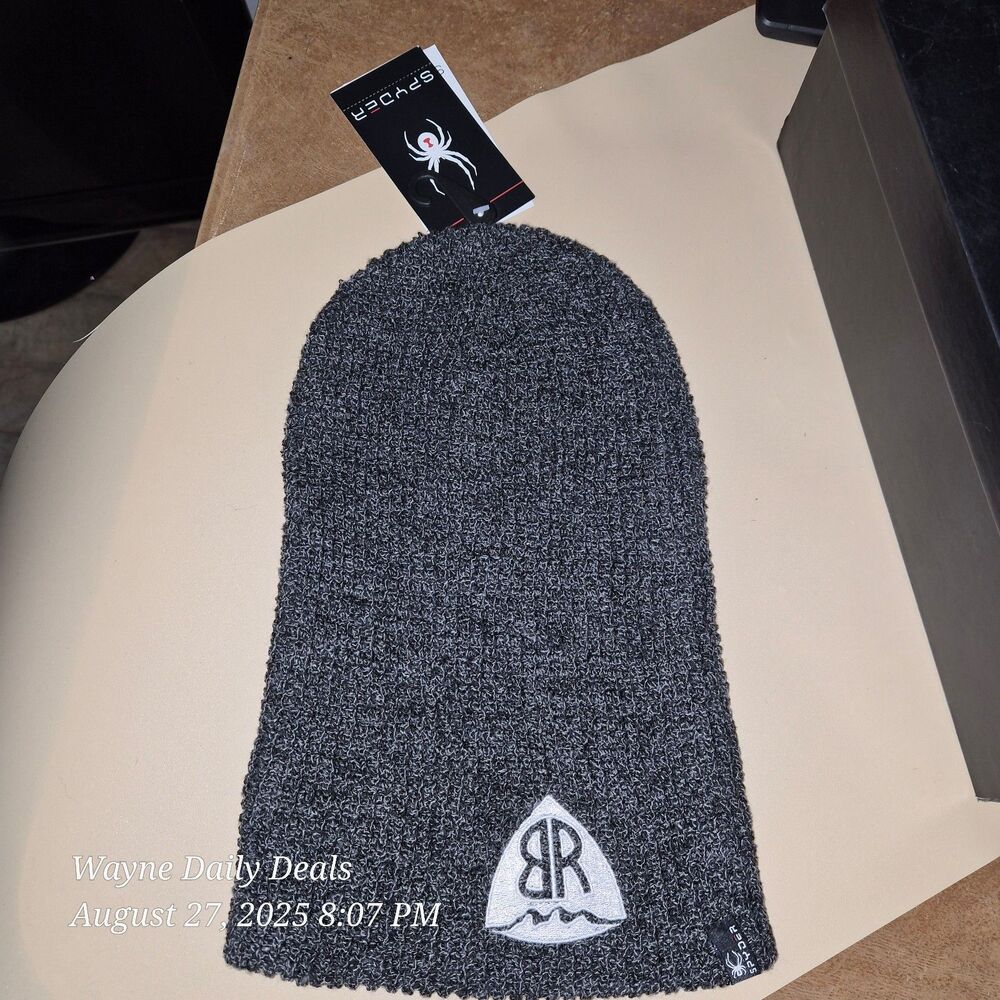 Spyder Men's Black and Navy Hat